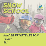 1 Hour Kinder Private Ski Lesson