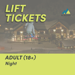 Adult (18+) NIGHT lift ticket