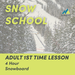 4 Hour Adult First Time Snowboard Lesson
