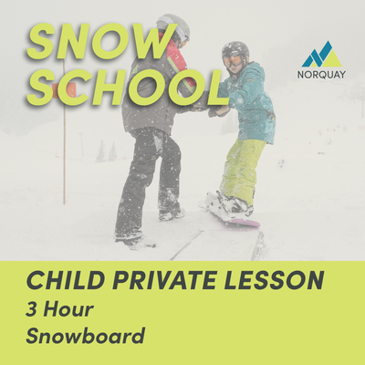 3 Hour Child Private Snowboard Lesson