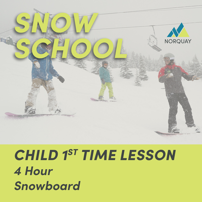 4 Hour Child First Time Snowboard Lesson