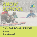 4 Hour Child Group Snowboard Lesson