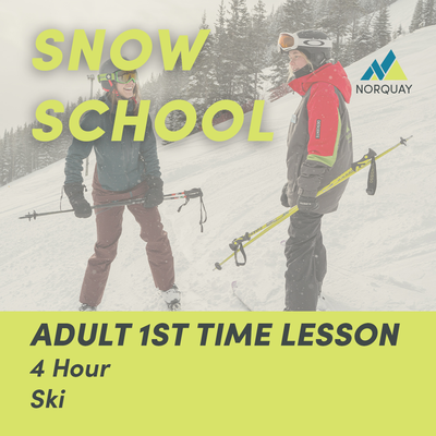4 Hour Adult First Time Ski Lesson