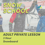 3 Hour Adult Private Snowboard Lesson