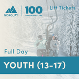 Youth (13-17) FULL DAY Lift Ticket